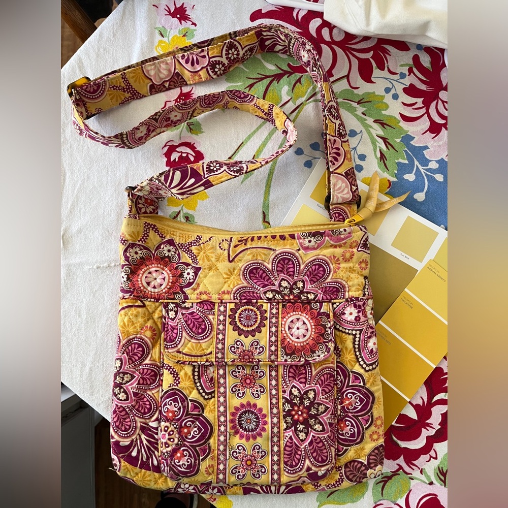 Vera Bradley yellow floral Crossbody